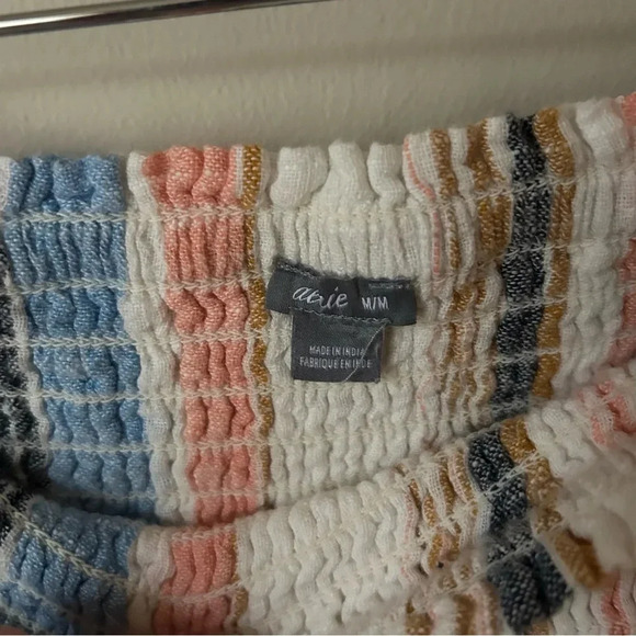 Aerie Tiered Ruffle Stripe Multicolor Mini Cotton Skirt Women’s Size Medium - Picture 3 of 6